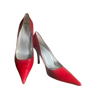 Guess Red Patent Leather Heels
